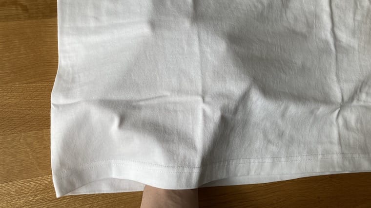 ユナイテッドアスレ 6.2オンス プレミアム Tシャツ ホワイトの透け感