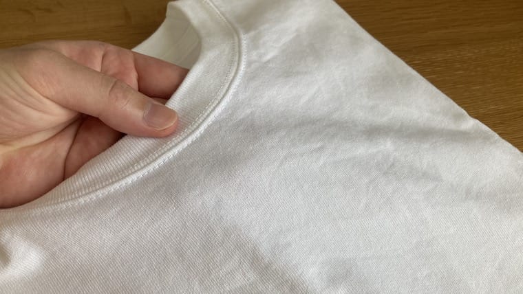 ユナイテッドアスレ 9.1オンス マグナムウェイト ビッグシルエット Tシャツ ホワイトの透け感