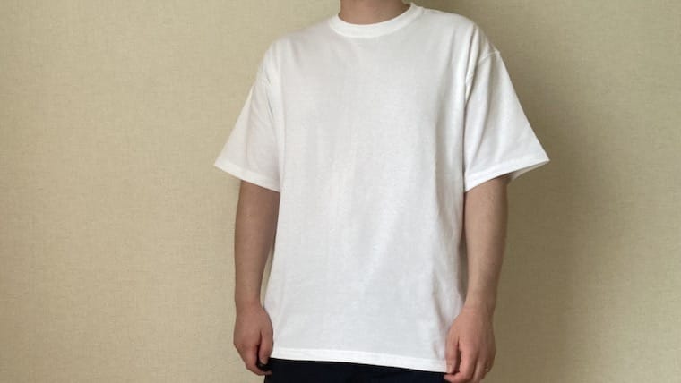 ユナイテッドアスレ 9.1オンス マグナムウェイト ビッグシルエット Tシャツ ホワイト Lサイズのサイズ感